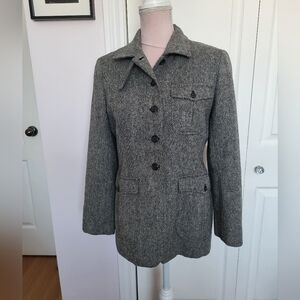 Lauren Ralph Lauren Women's Gray Herringbone Jacket sz 8P